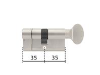 Zdjęcie: Wkładka z gałką Y2100 35/35G satyna YALE
