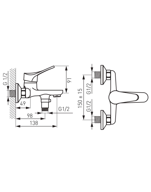 Zdjęcie: Bateria wannowa Stillo ścienna FERRO