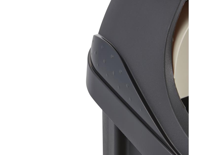 Zdjęcie: Kosz na śmieci z odchylaną pokrywą Rasmus 25 L grafit KEEEPER