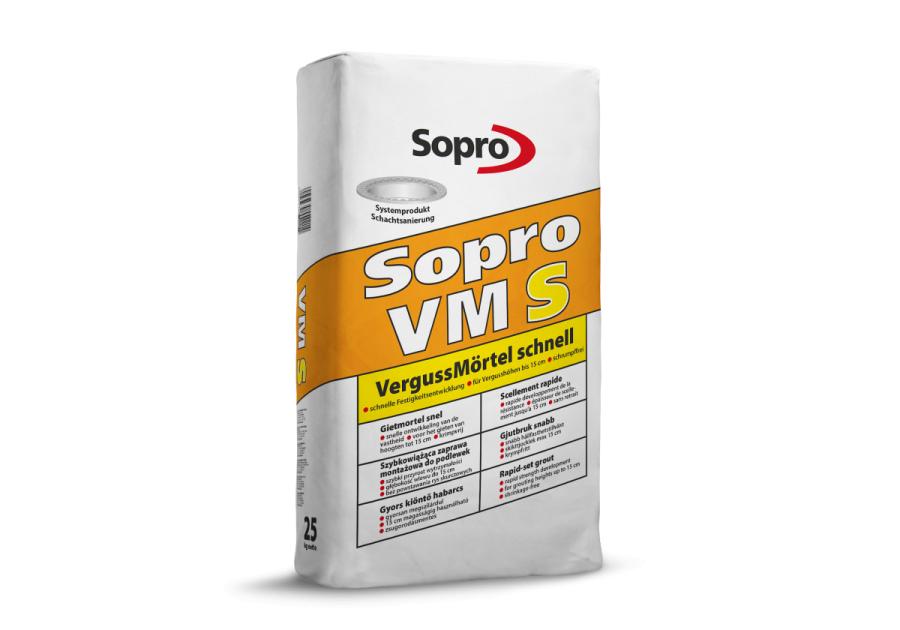 Zdjęcie: Zaprawa montażowa do podlewek szybkowiążąca VMS 744 25 kg SOPRO