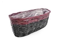 Zdjęcie: Osłonka wiklinowa balkonówka z folią 35x14x12,5 cm TIN TOURS