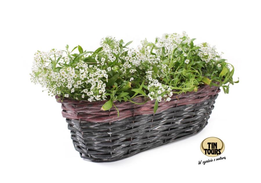 Zdjęcie: Osłonka wiklinowa balkonówka z folią 35x14x12,5 cm TIN TOURS