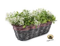 Zdjęcie: Osłonka wiklinowa balkonówka z folią 35x14x12,5 cm TIN TOURS