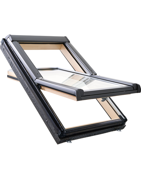 Zdjęcie: Okno obrotowe Designo R45, drewno, 74x118 cm z termo-blokiem WD ROTO