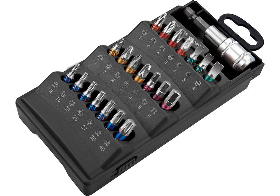 Zdjęcie: Końcówki wkrętakowe, zestaw 22 sztuk GRAPHITE