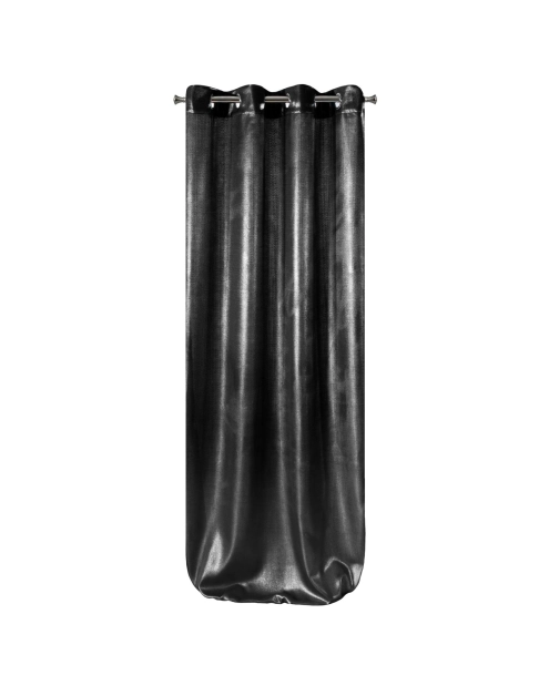 Zdjęcie: Zasłona Sasha 140x250 cm czarno-srebrna na przelotkach EUROFIRANY