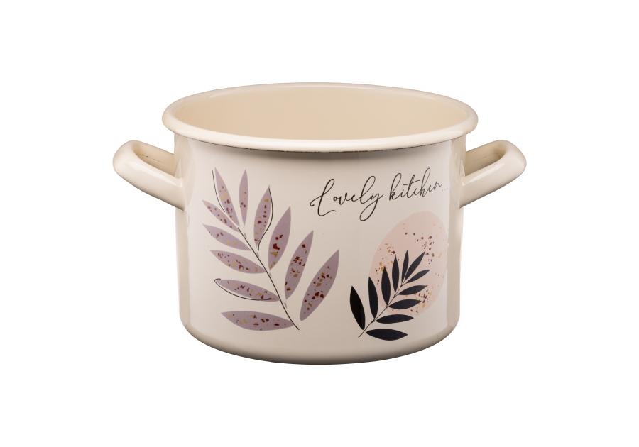 Zdjęcie: Garnek emaliowany z kalką Flores 18 cm/3,4 L wzór 3 GALICJA