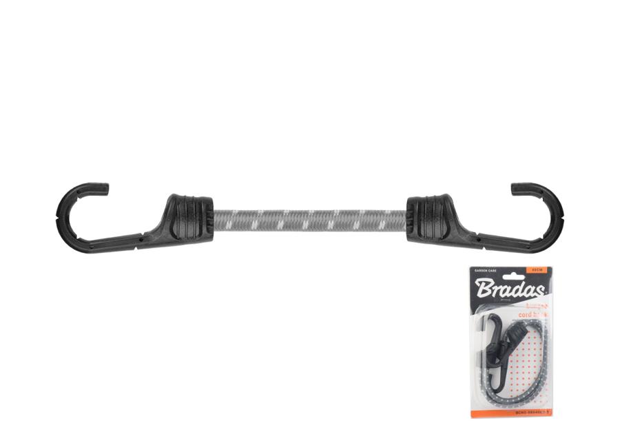 Zdjęcie: Guma elastyczna z hakiem metalowym pokrytym PVC Bungee Cord Hook 40 cm, 2 sztuk BRADAS