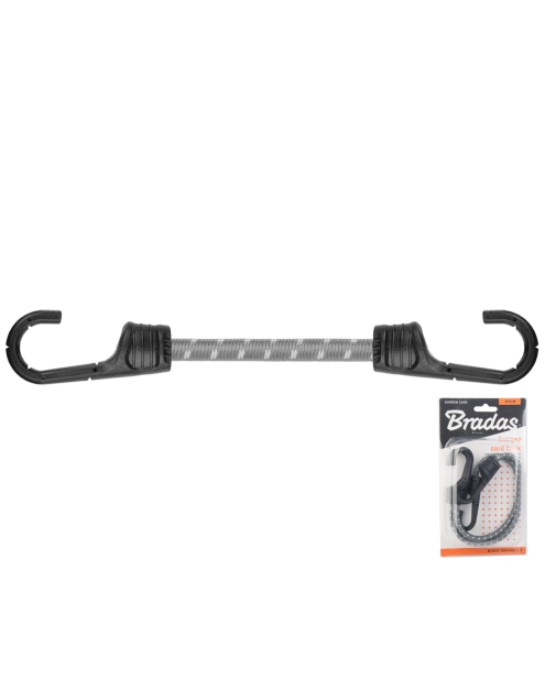Zdjęcie: Guma elastyczna z hakiem metalowym pokrytym PVC Bungee Cord Hook 40 cm, 2 sztuk BRADAS