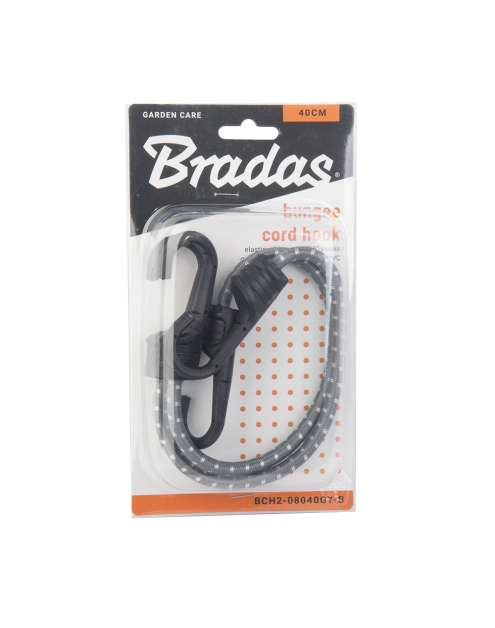 Zdjęcie: Guma elastyczna z hakiem metalowym pokrytym PVC Bungee Cord Hook 40 cm, 2 sztuk BRADAS