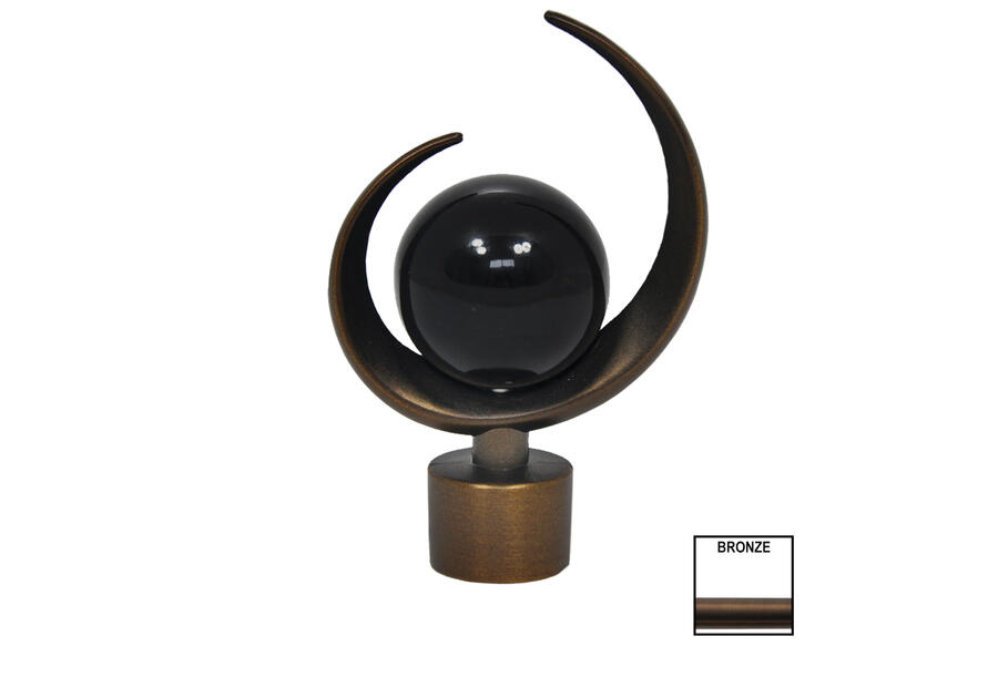 Zdjęcie: Końcówka karnisza Victoria fi 19 mm 2 szt luna bronze KARWEL