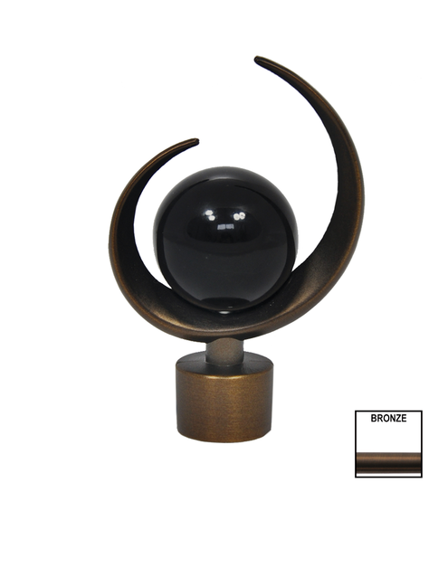 Zdjęcie: Końcówka karnisza Victoria fi 19 mm 2 szt luna bronze KARWEL