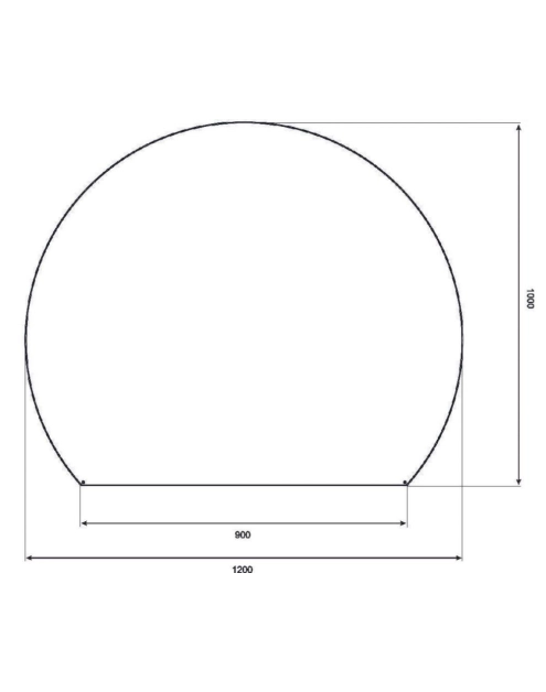Zdjęcie: Blacha pod piec 100x120 cm okrągła czarna PARKANEX