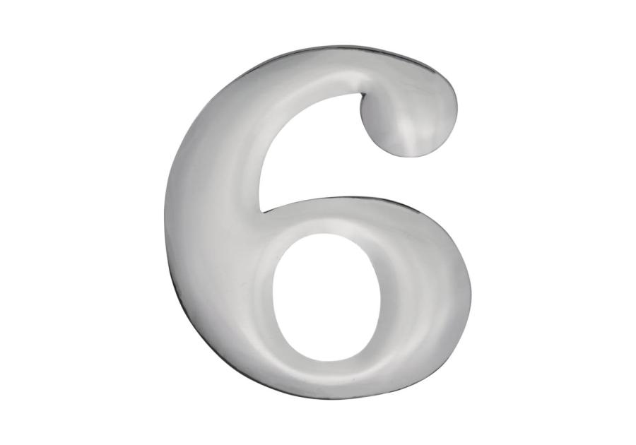 Zdjęcie: Cyfra 6 aluminiowa, chrom 37 mm METRO
