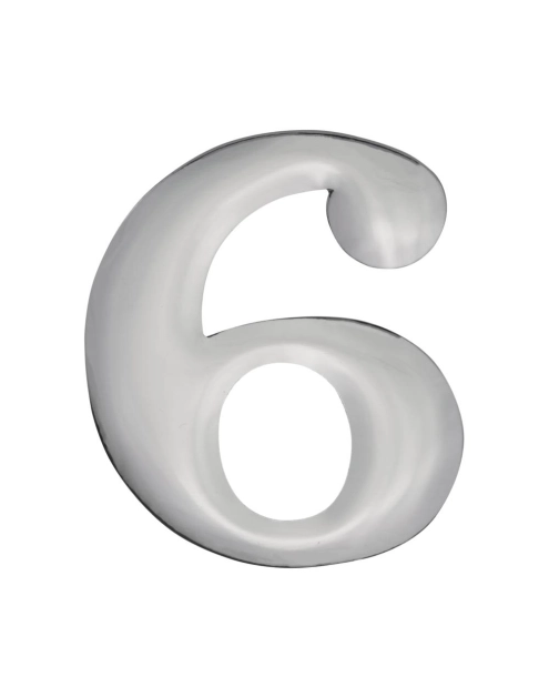 Zdjęcie: Cyfra 6 aluminiowa, chrom 37 mm METRO