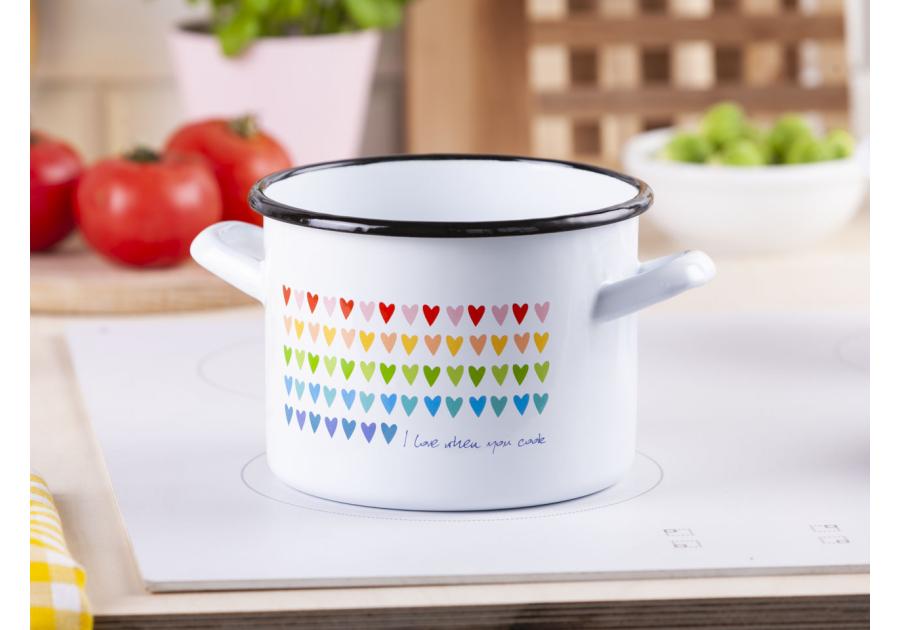 Zdjęcie: Garnek Love prosty 16 cm - 2,4 L L biały SILESIA
