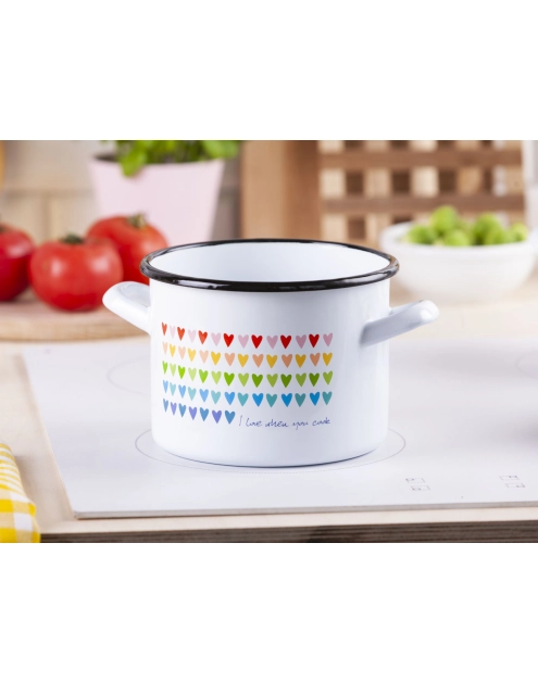 Zdjęcie: Garnek Love prosty 16 cm - 2,4 L L biały SILESIA