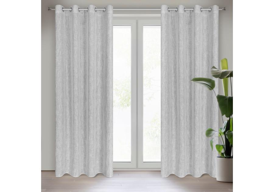 Zdjęcie: Zasłona gotowa Agnes 140x250 cm popielaty EUROFIRANY