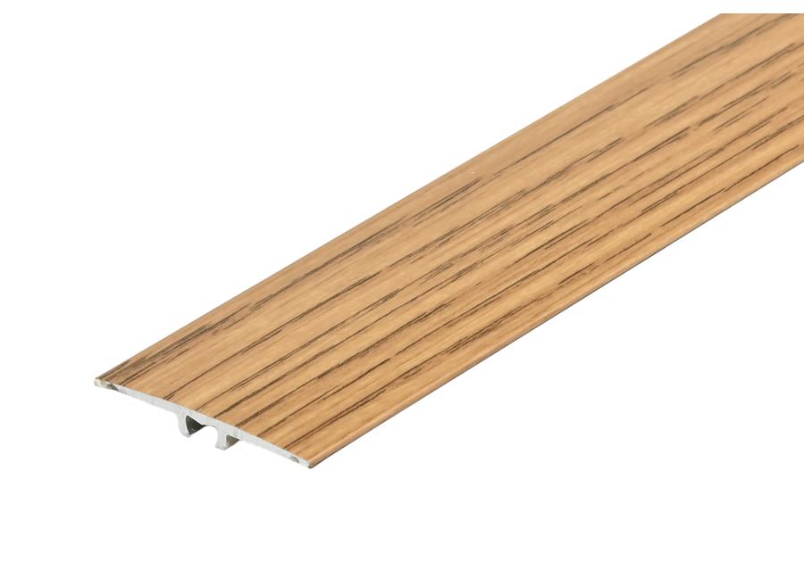 Zdjęcie: Listwa ochronna AL wcisk płaski 35 mm 5w1 klejona L= 0,93 m Dąb okleina mat CEZAR