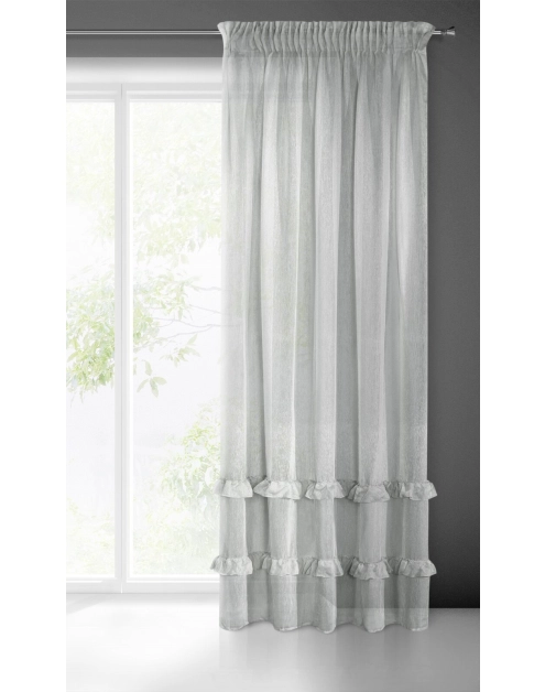 Zdjęcie: Firana gotowa Lorena na taśmie 140x270 cm Jjasnoszary EUROFIRANY