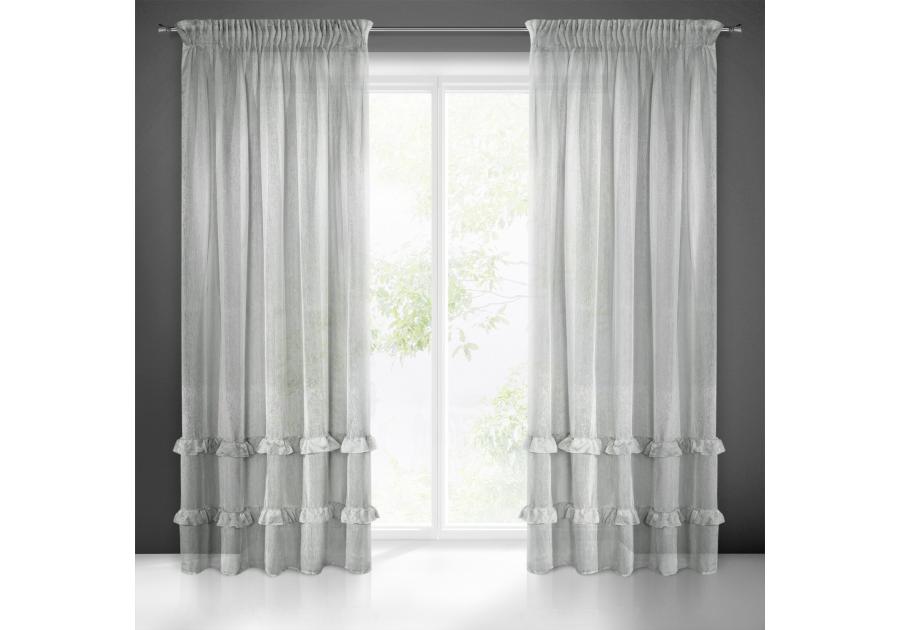 Zdjęcie: Firana gotowa Lorena na taśmie 140x270 cm Jjasnoszary EUROFIRANY