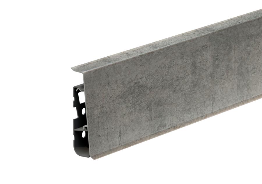 Zdjęcie: Listwa przypodłogowa PVC Hi Line Prestige 2,2x7,5 cm 2,50 m Stone 1 Mat CEZAR