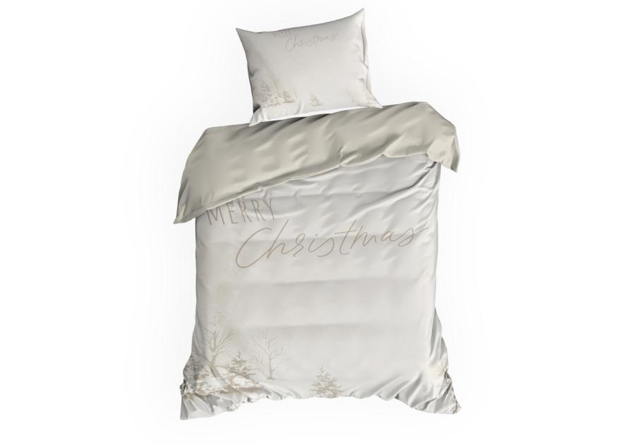 Zdjęcie: Komplet pościeli z nadrukiem świątecznym Snowflake 140x200 cm, 70x80 cm - 1 szt. EUROFIRANY