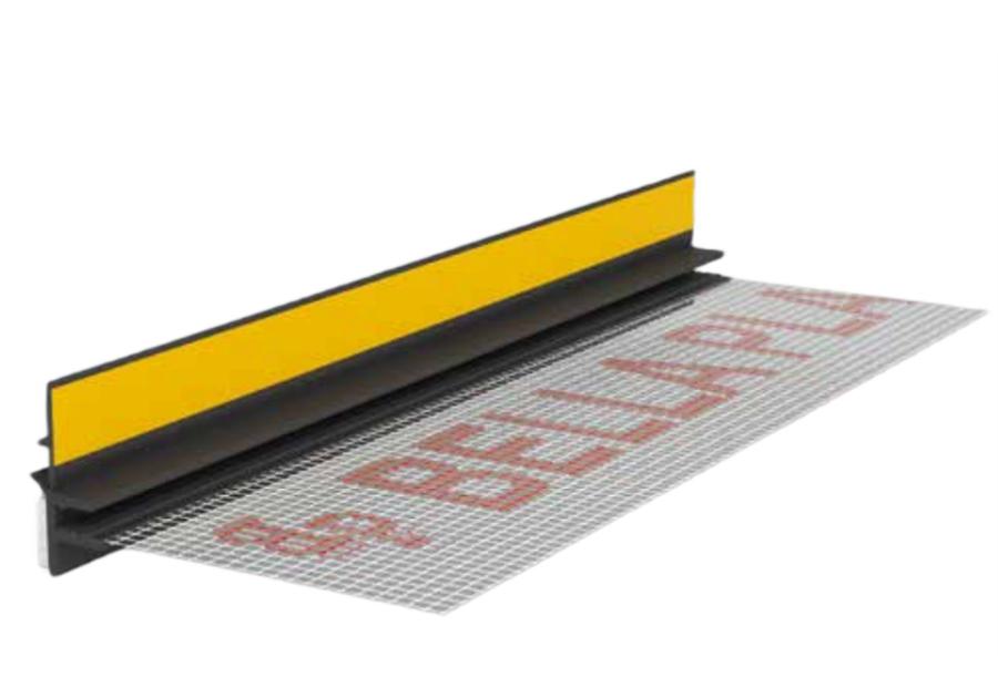 Zdjęcie: Listwa PVC BP13 Midi L300 9/3 antracyt, dylatacyjna, z siatką i z uszczelką BELLA PLAST