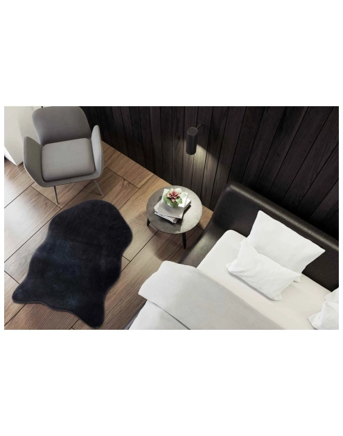 Zdjęcie: Dywan Rabbit-Foxy Sztuczna Skóra 60x90 cm czarny MULTI-DECOR