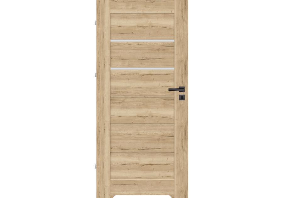 Zdjęcie: Drzwi wewnętrzne Seres 60L dąb halifax, mleczna szyba, podcięcie NAWADOOR