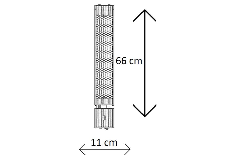 Zdjęcie: Promiennik grzejnik tarasowy Pluton elektryczny strebrny 4IQ