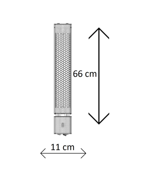 Zdjęcie: Promiennik grzejnik tarasowy Pluton elektryczny strebrny 4IQ
