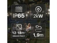 Zdjęcie: Promiennik grzejnik tarasowy Pluton elektryczny strebrny 4IQ