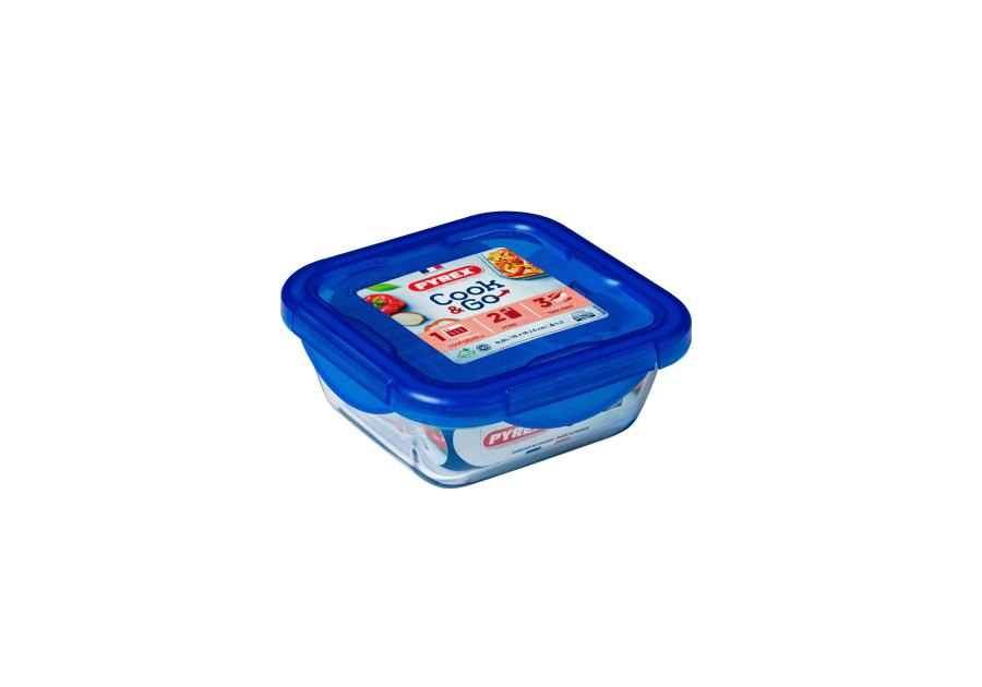 Zdjęcie: Naczynie żaroodporne z pokrwyą hermetyczną kwadratowe PYREX