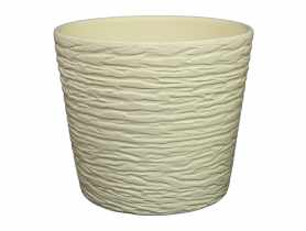 Osłonka doniczkowa 815 - 15 cm krem struktura CERMAX