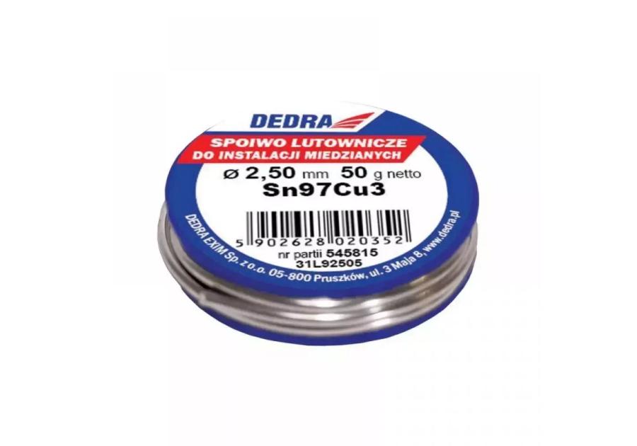 Zdjęcie: Spoiwo lutownicze 2,5 mm 50 g DEDRA