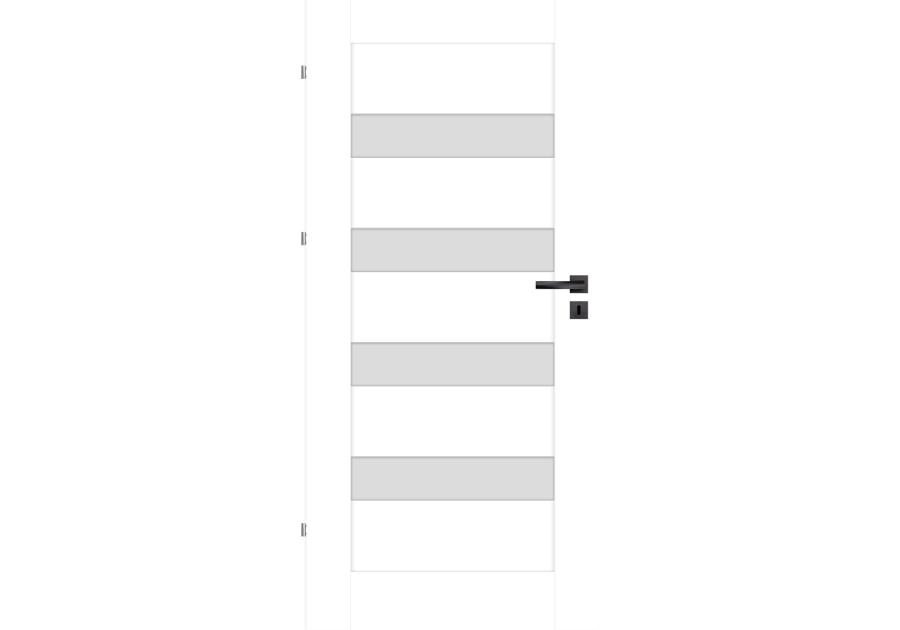 Zdjęcie: Drzwi wewnętrzne Efez 90L biały, mleczna szyba, pokój NAWADOOR