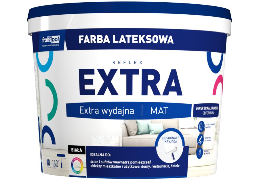 Zdjęcie: Farba do wnętrz Reflex Extra 10 L FRANS-POL