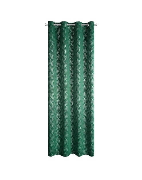 Zdjęcie: Zasłona gotowa D91 Poli 140 x 250 cm zielony EUROFIRANY
