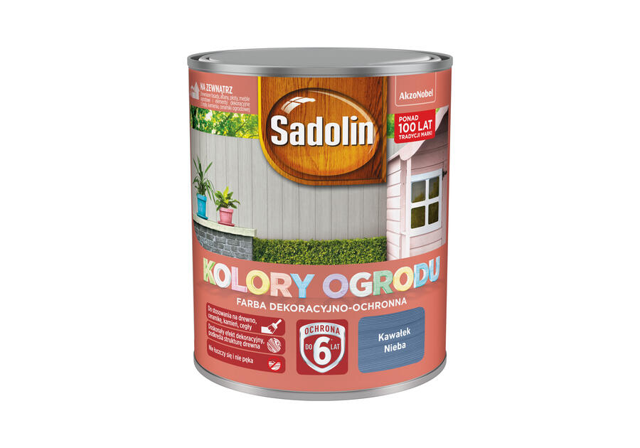 Zdjęcie: Farba do drewna Kolory ogrodu 0,7 L kawałek nieba SADOLIN