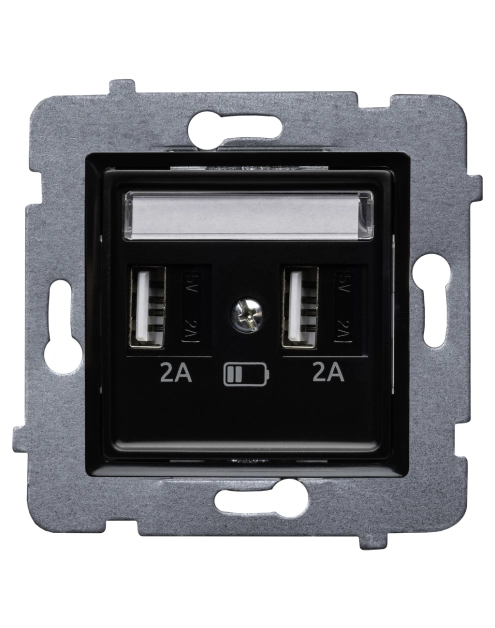 Zdjęcie: Ładowarka ścienna Rosa USB 2xA bez ramki POLMARK