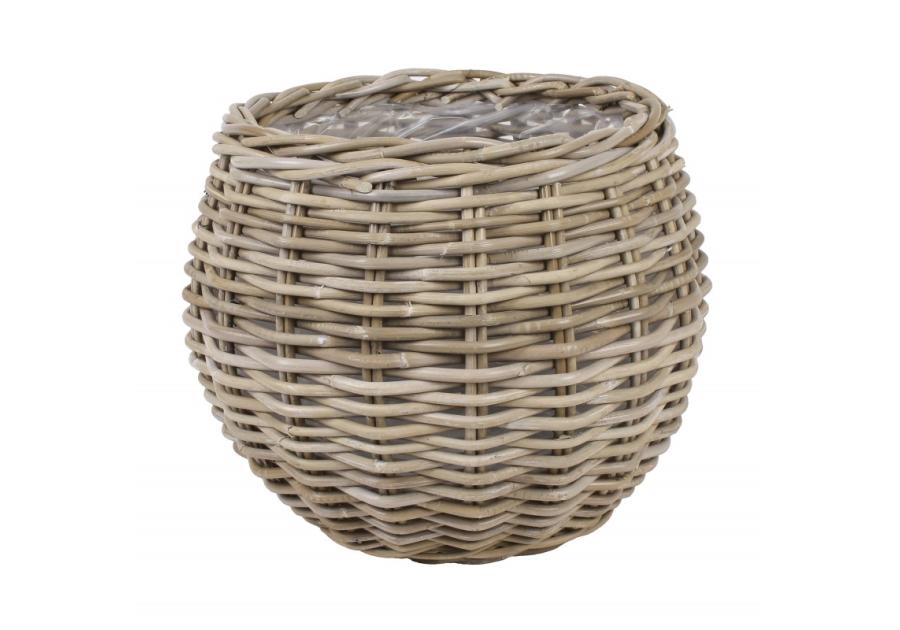 Zdjęcie: Kosz z rattanu z folią okrągły 43x43x35 cm TIN TOURS