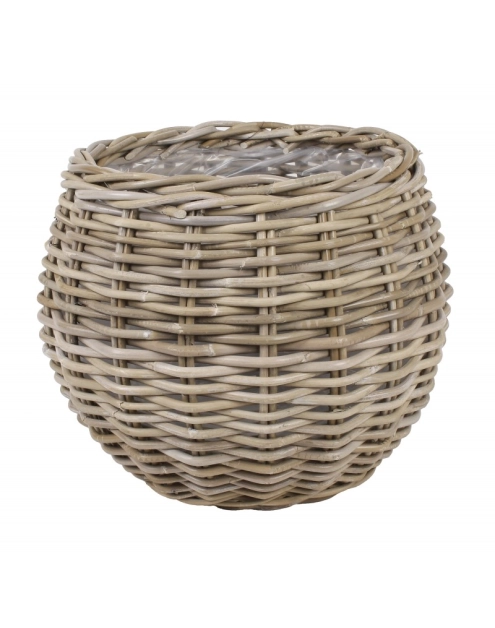 Zdjęcie: Kosz z rattanu z folią okrągły 43x43x35 cm TIN TOURS