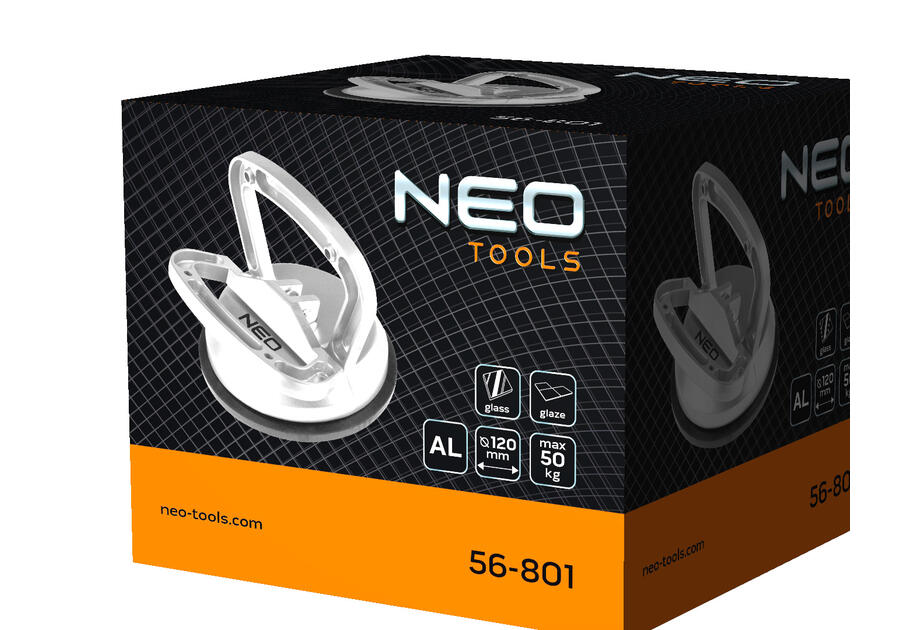 Zdjęcie: Przyssawka do szyb aluminiowa, pojedyncza, 50 kg NEO