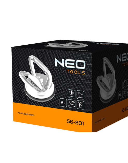 Zdjęcie: Przyssawka do szyb aluminiowa, pojedyncza, 50 kg NEO