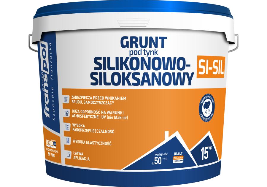 Zdjęcie: Grunt SI-SI pod tynk silikonowo-siloksanowy 15 kg FRANS-POL