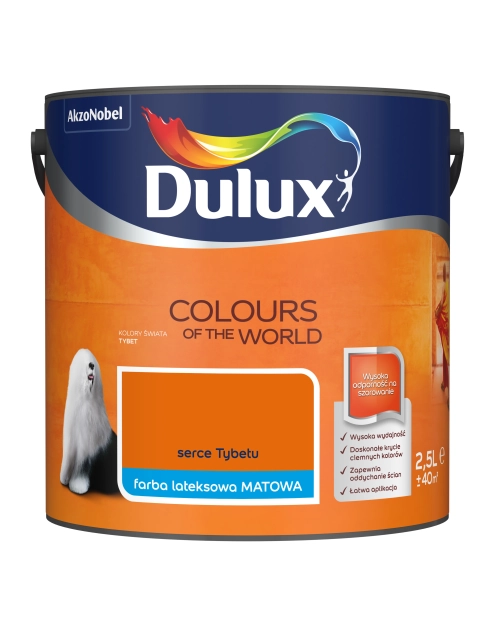 Zdjęcie: Farba do wnętrz Kolory Świata 2,5 L serce tybetu DULUX