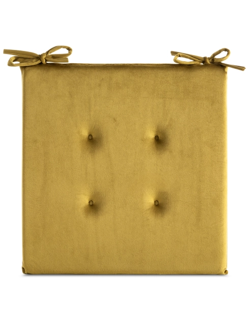 Zdjęcie: Poduszka na siedzisko Gaja 40x40x3 cm musztardowa EUROFIRANY