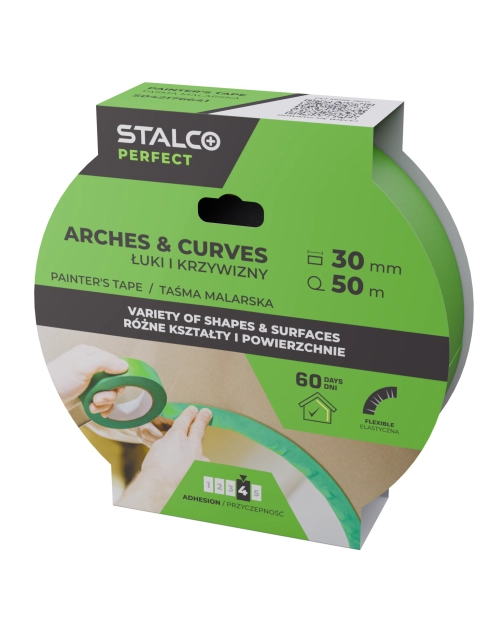 Zdjęcie: Taśma malarska do łuków i krzywizn 30 mm x 50 m PERFECT