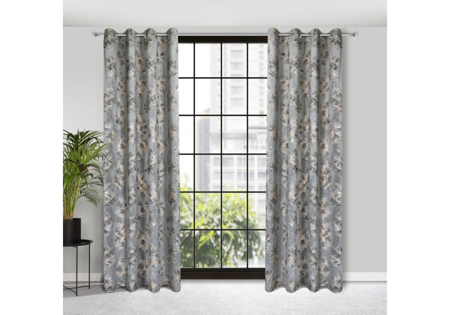 Zdjęcie: Zasłona gotowa Gloria 140x250 cm stalowy EUROFIRANY